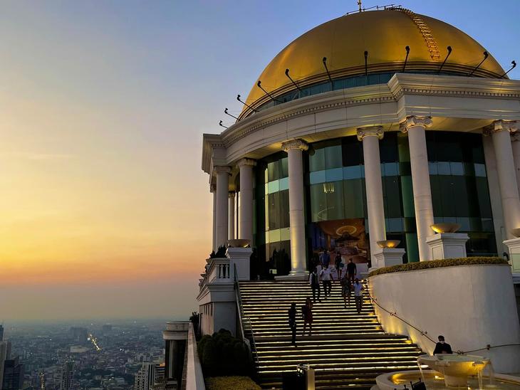 タイ、バンコク、シロッコのスカイバーから見た、夜の街、鳥の目写真素材88699183Shutterstock