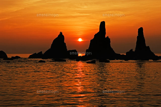 朝日と夕日に癒される 橋杭岩南紀熊野ジオパーク