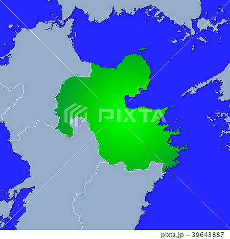 大分県の地図：イラスト素材 の Stock ベクターAdobe Stock