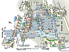 渋谷駅地下は迷子が多い、「渋谷駅構内図 平面図、立体図 」、分かりやすいものを作って欲しいkabukumono