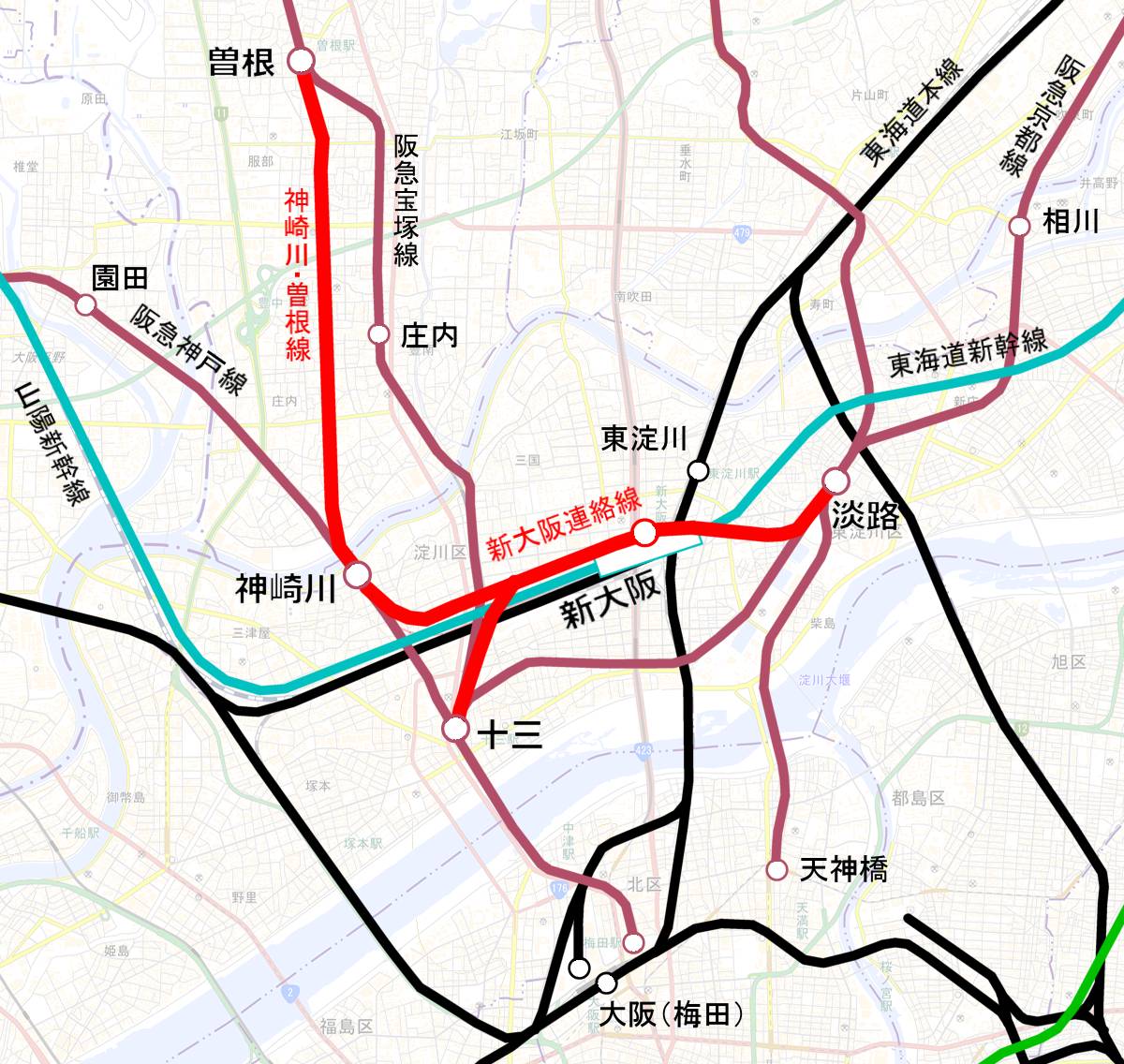 新大阪駅にて､ミャクミャク風路線図と楽しい観光案内図。「やす」ののんびり日常記