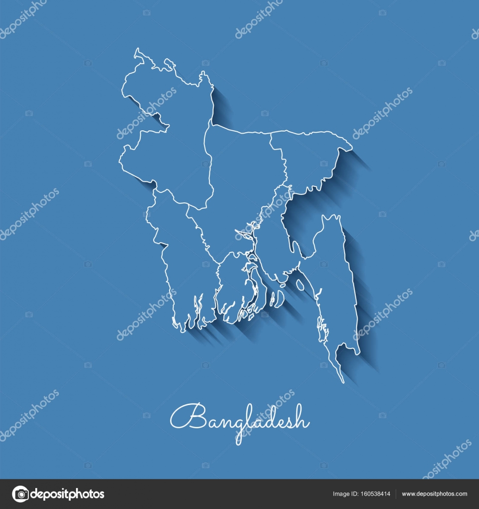 バングラデシュのベクトル地図 . ストックベクター ©molokowall 255237066