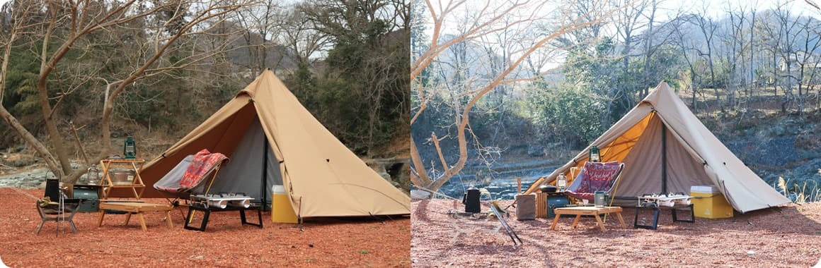 キャンプ写真を引き立てる抜け感のテクニック