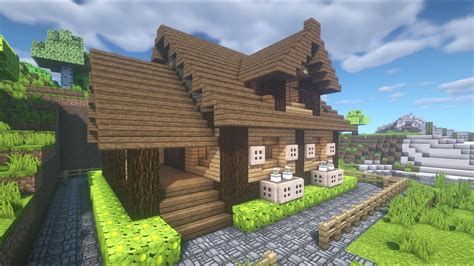 ほとんど木材で作った木が生えてる大豪邸 A mansion