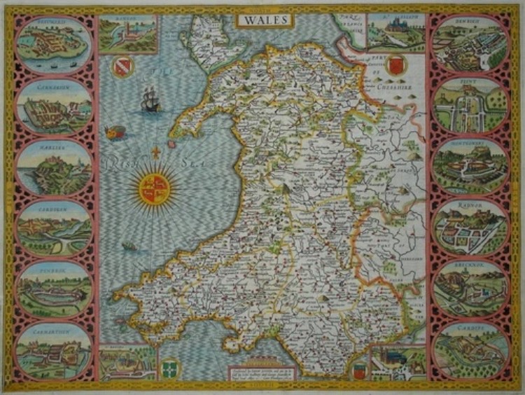 ウェールズ, d-maps.com: 無料地図, 無料の空の地図, 無料のアウトラインマップ,