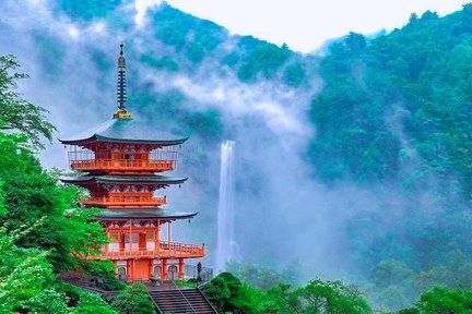 熊野那智大社で大みそかライトアップの試験点灯 神秘的な「那智の滝」、「三重塔」鮮やか - サンスポ