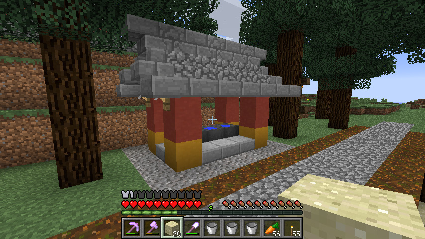 漁村編ー海を守護する神社の建築ーその１ 和風建築しろの庭 しろがマインクラフトで遊ぶブログ