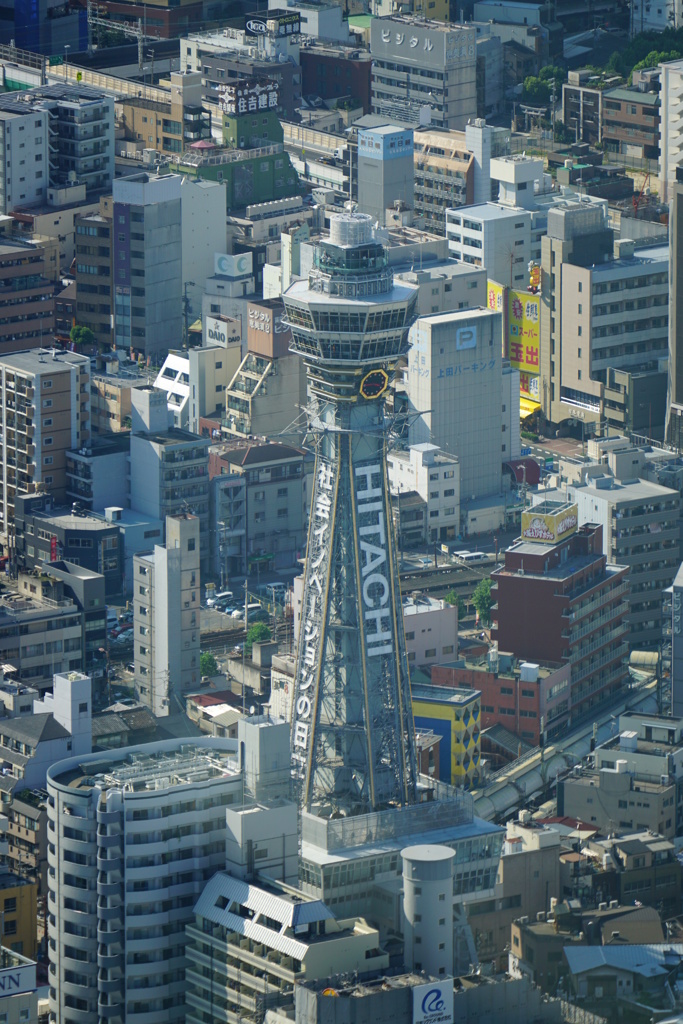 あべのハルカス from 通天閣展望台 2012年1月