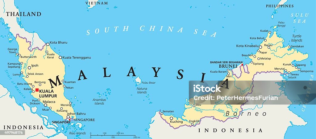 マレーシアの地図です イラスト素材6650649- フォトライブラリ