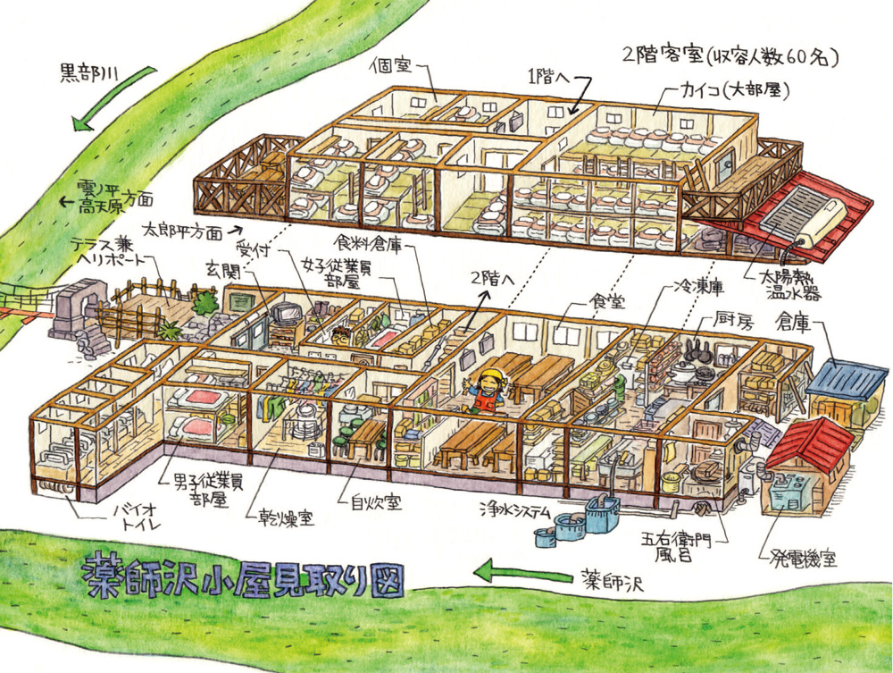 北アルプス 薬師沢小屋 -