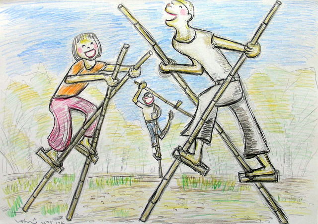 男の子の外遊び 長馬 ながうま台場一丁目商店街プロデューサー久保浩の