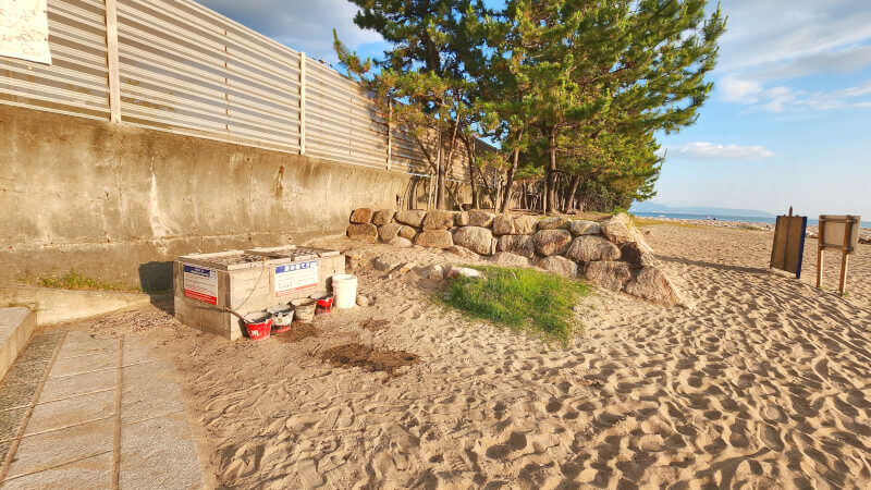 林崎松江海岸での海ガメ産卵とキャンプ体験