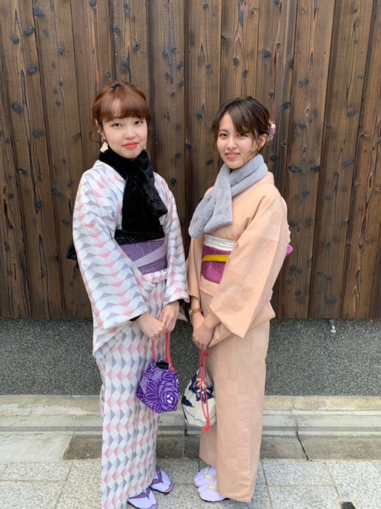 冬のレンタル着物の防寒対策ブログ京都のレンタル着物ローズ