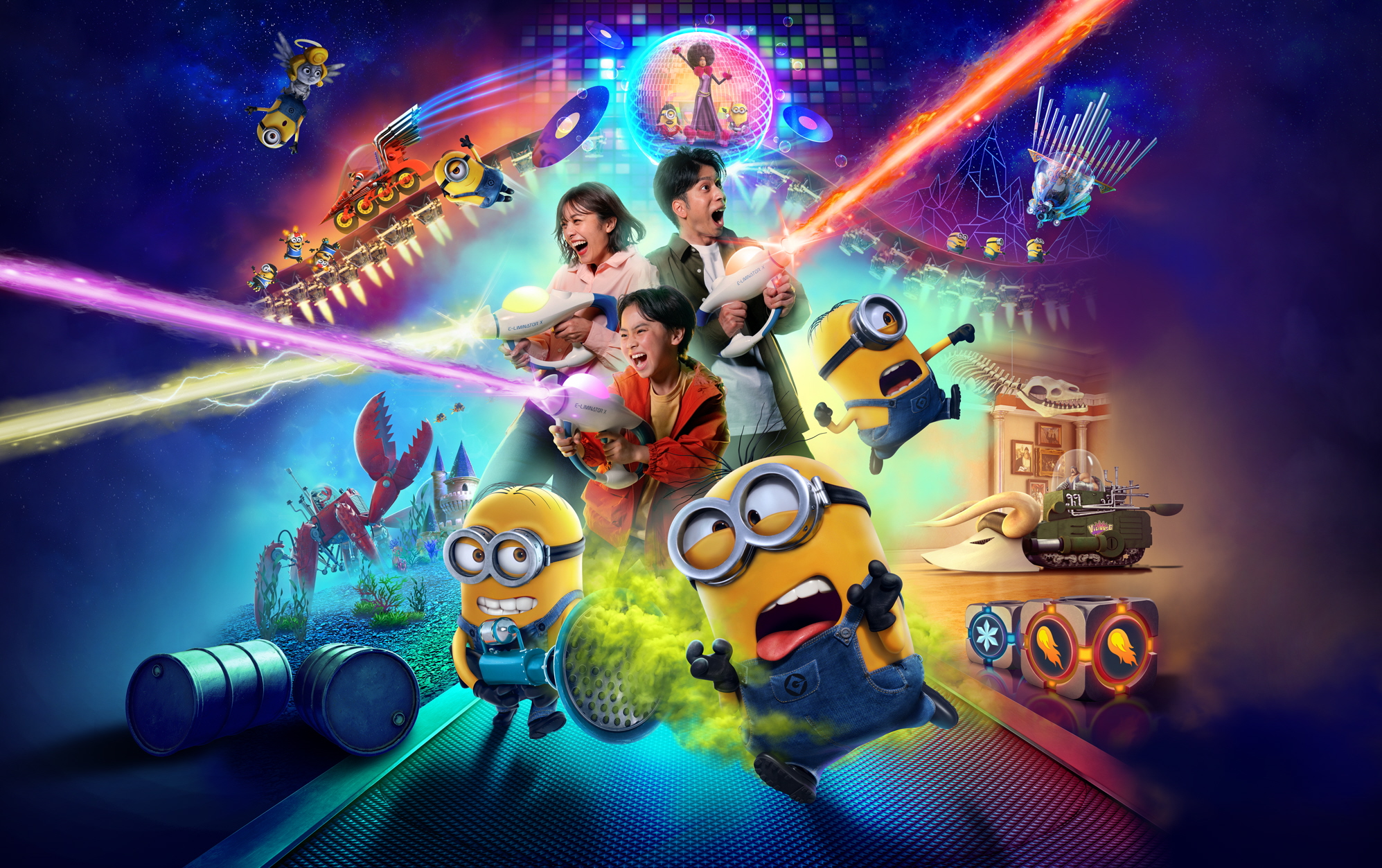 ☆大阪府大阪市此花区の『ユニバーサル・スタジオ・ジャパン』の『ミニオン・パーク』の夜景です ☆This is