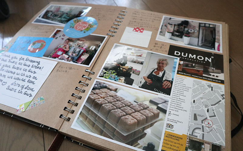 スクラップブックタイプのアルバムでつくる、卒業旅行の思い出手作りアルバム 手作りアルバムアルバムキッチン