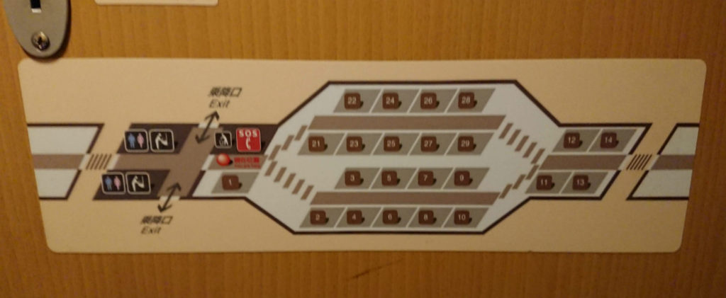 資料 模型で見るサンライズエクスプレスの座席表 - 屋根裏留置線