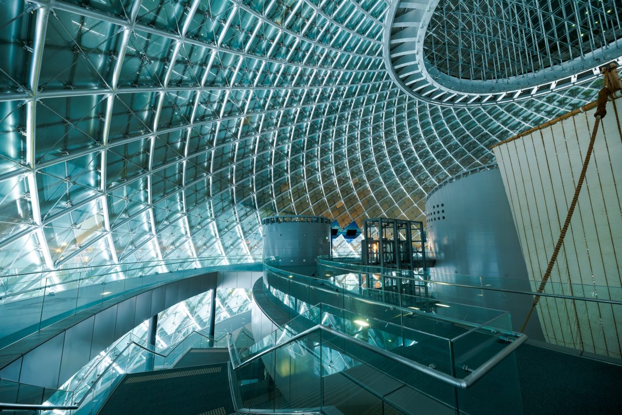 なにわの海の時空館 -大阪湾に浮かぶガラスドーム- 大阪 at Night