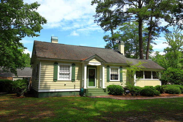 アメリカン風の平屋住宅