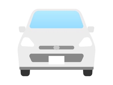 正面から見た車イラスト - No: