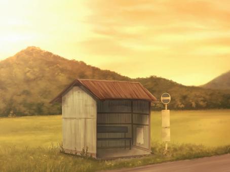 田舎のバス停の写真・画像素材-Snapmart スナップマート