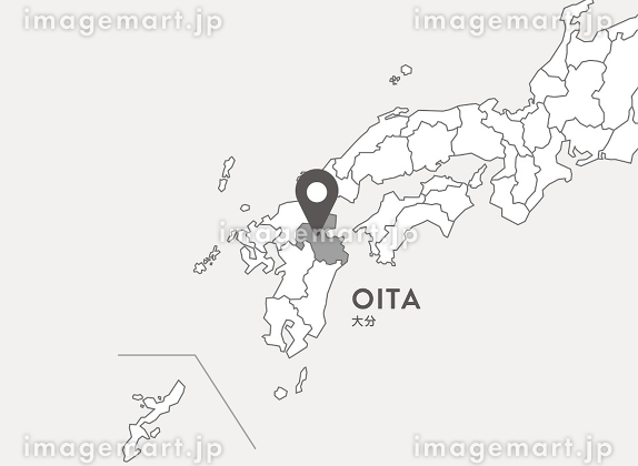 大分県地図のイラスト素材FYI01562132ストックフォトの Qlean Market キュリンマーケット