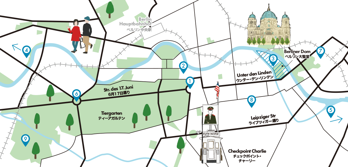夏季第11回ベルリン大会開催地地図 拡大