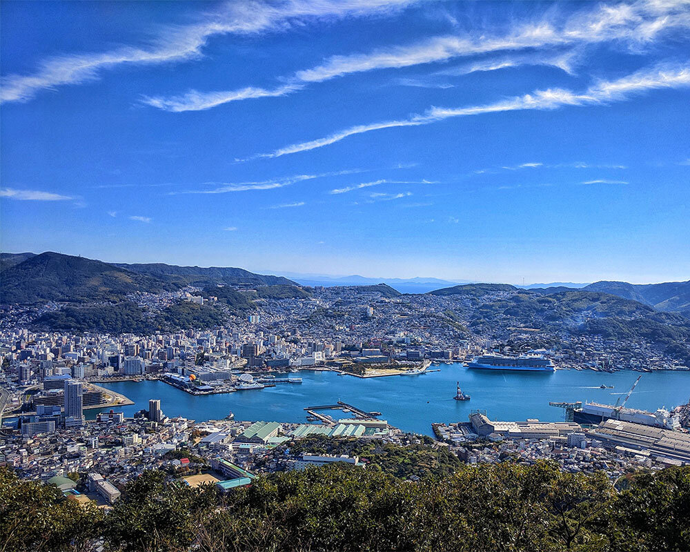 稲佐山展望台から望む市街地 01010047557 の写真・イラスト素材アマナイメージズ