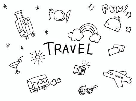 紙飛行機落書きシンプルな紙飛行機船トレース手描きイラストPremiumベクトル素材