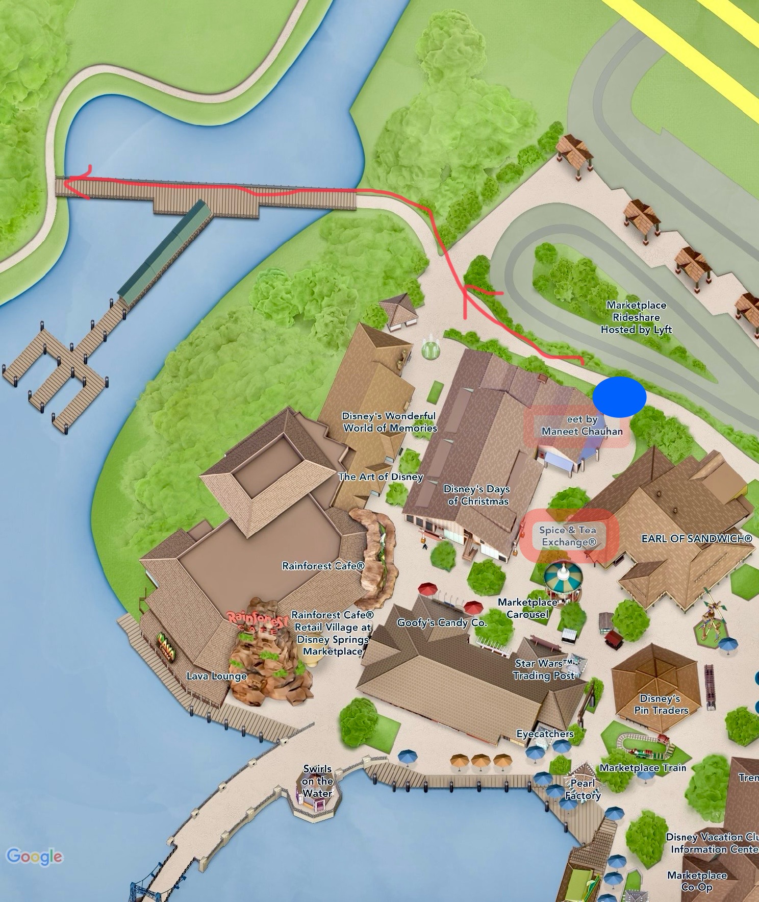 ウォルト・ディズニー・ワールド・マラソンのコースマップを見ると、2025年の新しいスタート時間があります