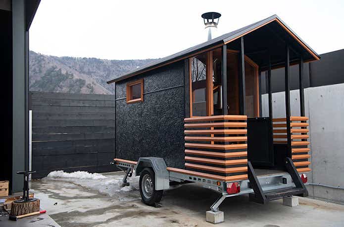 No.235 モバイルスクエアサウナ3人用 電気ストーブ