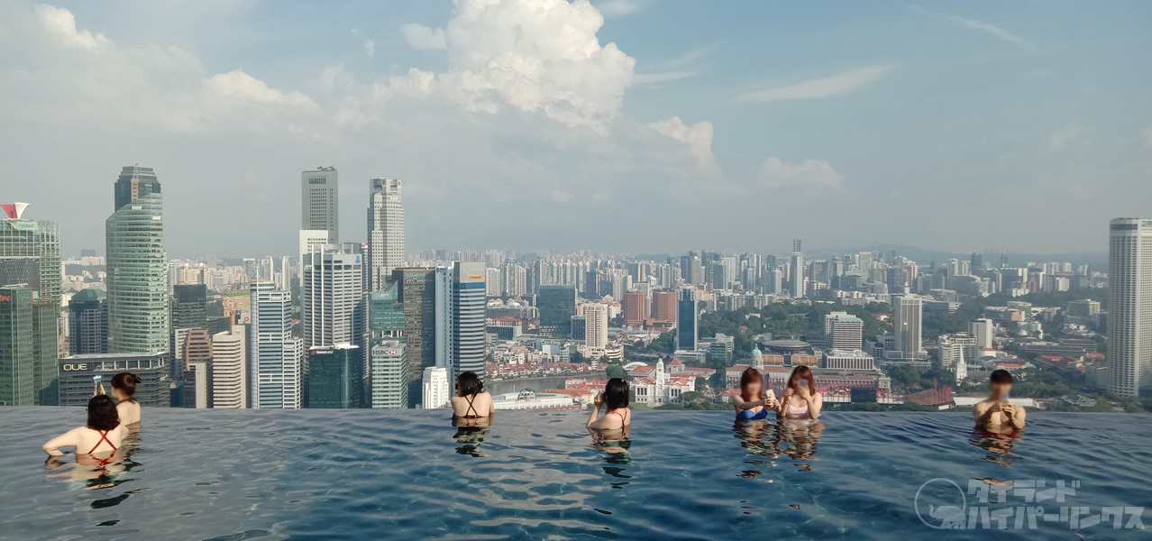 マリーナベイサンズのインフィニティプールで夜景写真が綺麗に撮れた写真メインのシンガポール旅行記ブログ