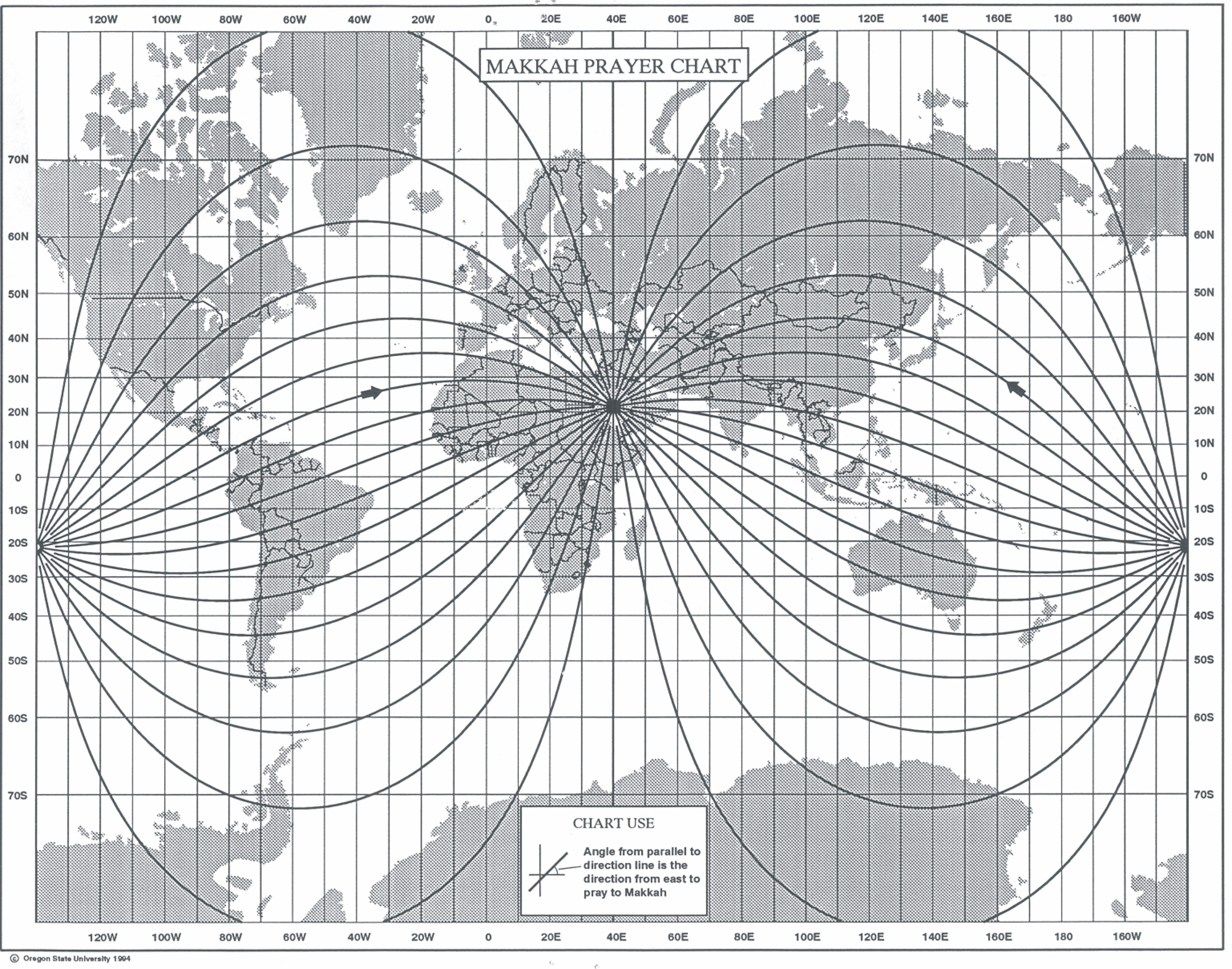 メッカの地形図、標高、地勢