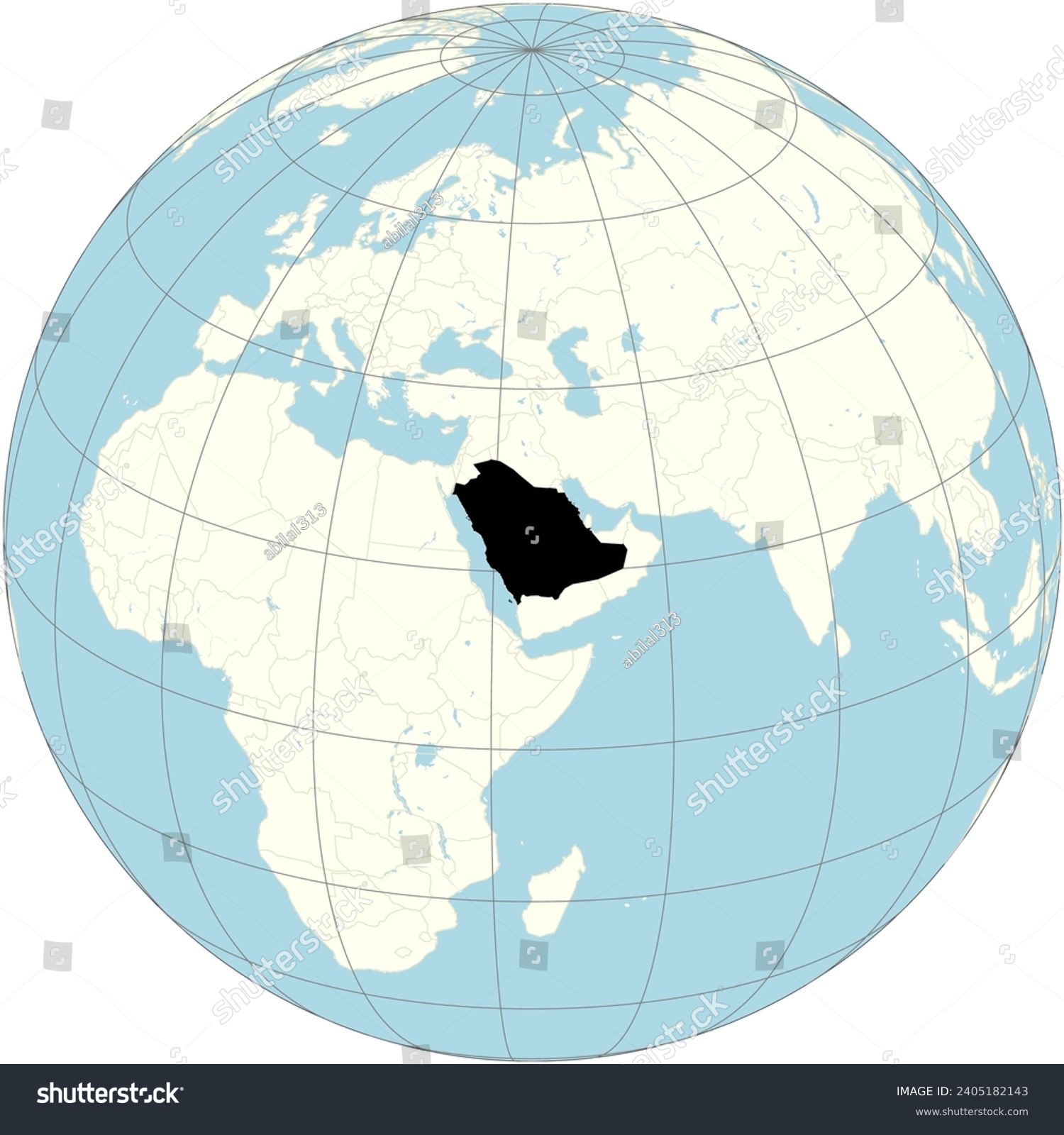 地図：アラビア半島周辺