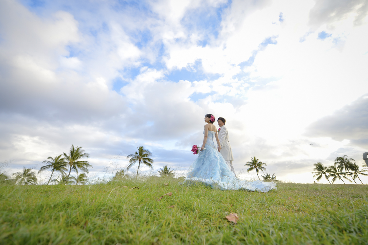 ハワイ- こだわりフォトツアー サンセット・ナイトフォトウエディング・前撮りのファーストウエディング
