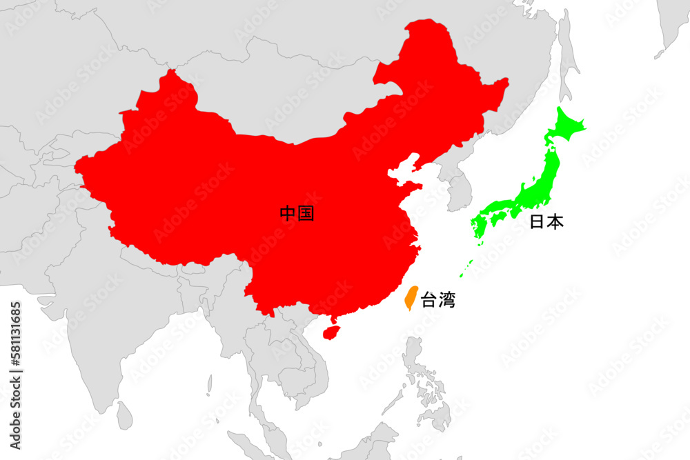 台湾の地図、世界地図-台湾国の世界地図 東アジア-アジア
