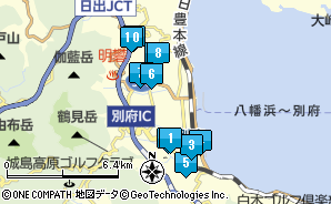 秋の大分県の観光地のシンプル線画イラストマップ201284197 毎月1点無料 フリー のストックフォト