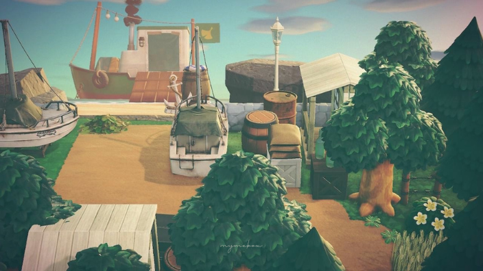 堀の船着場 🛶あつ森あつ森和風animalcrossingnewhorizonsacnhacnhjapanesestyle