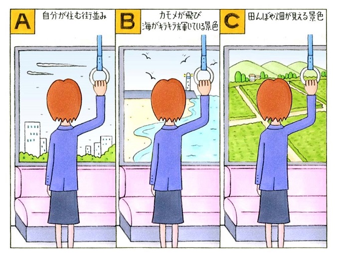 電車に座って窓から景色を眺める2人の女の子 無料画像＆写真 198954739