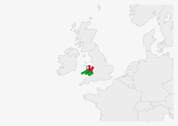 1,234 Wales Map Stock
