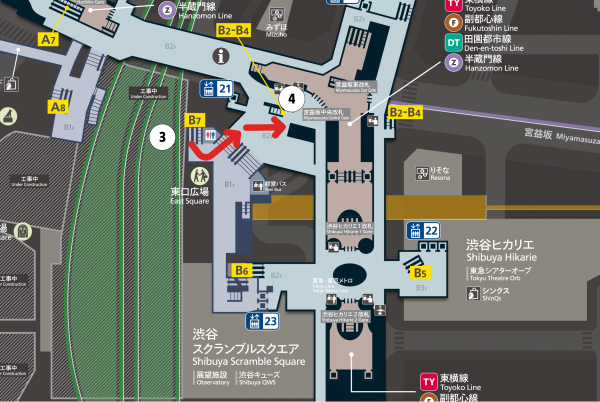 東横線 渋谷駅の構内図 わかりやすい地図と写真 - 駅ずかん