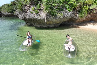 クリアSUP体験 透明のクリアボードで海の中を見ながらSUPを楽しもう♪ ドローンオプションあり！＜午前・午後