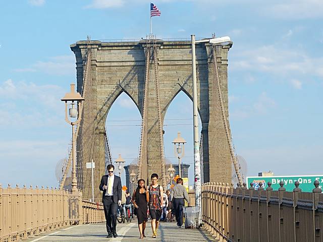 ブルックリンブリッジを歩いて渡る 入り口はどこ