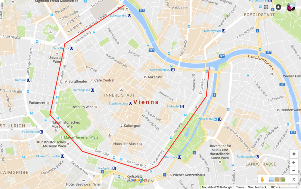 ウィーンの地図Vienna map