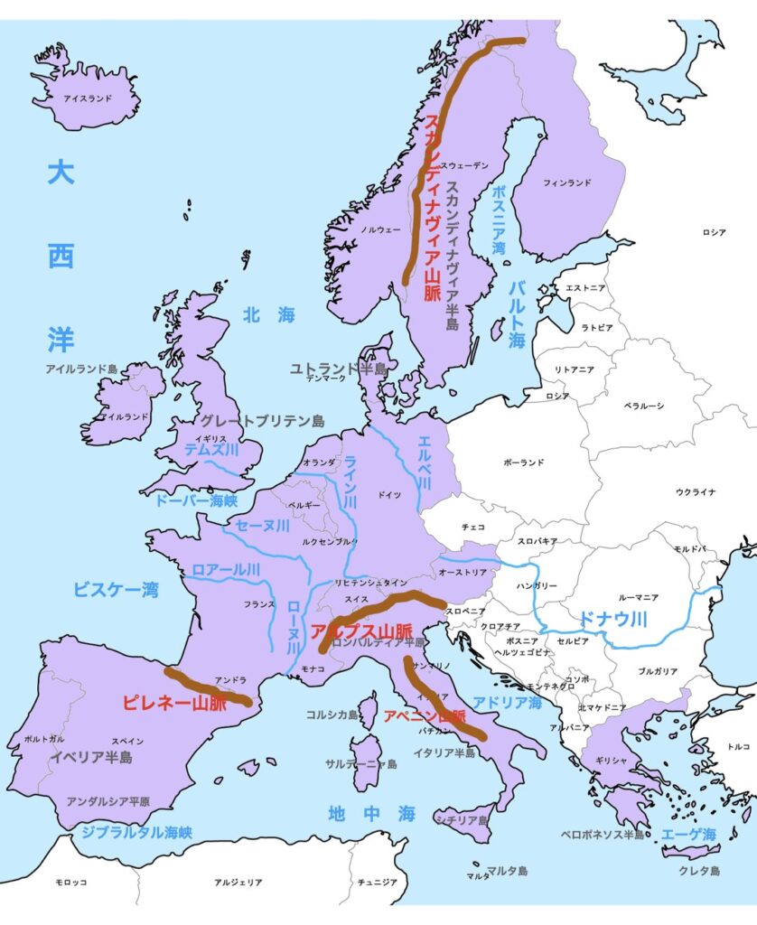 西ヨーロッパ地図 - 旅行のとも、ZenTech