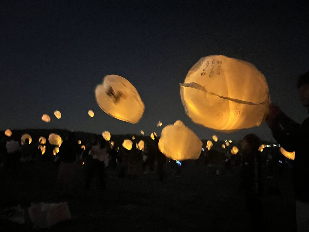 日本スカイランタン協会®です！😊 2025年6月28日 土 山形県西川町 旧入間小学校グラウンドにて「入間