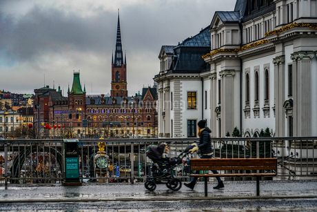 スウェーデン ストックホルム旧市街 ガムラ スタンの街並み 写真素材7203017-