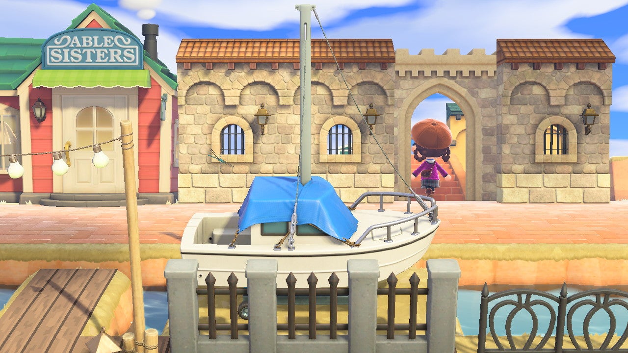 あつ森 ”せいぶのまちなみ”の雑貨屋store front離島ガチャで出会った住民の家をクリエイト